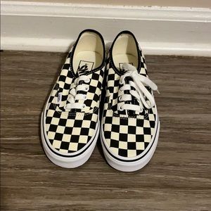 NWOT checkered lace Vans